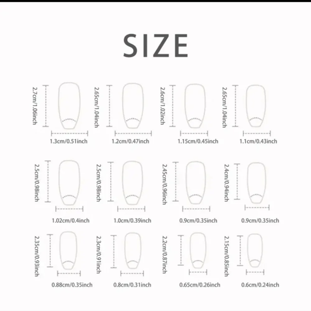 24 Pieces Fake Press On Nails